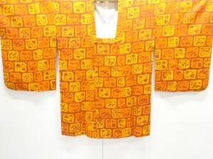 抽象花模様道行コート